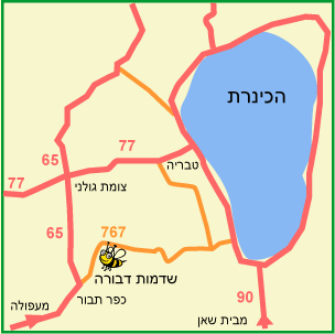 אתרי תירות ליד הכינרת